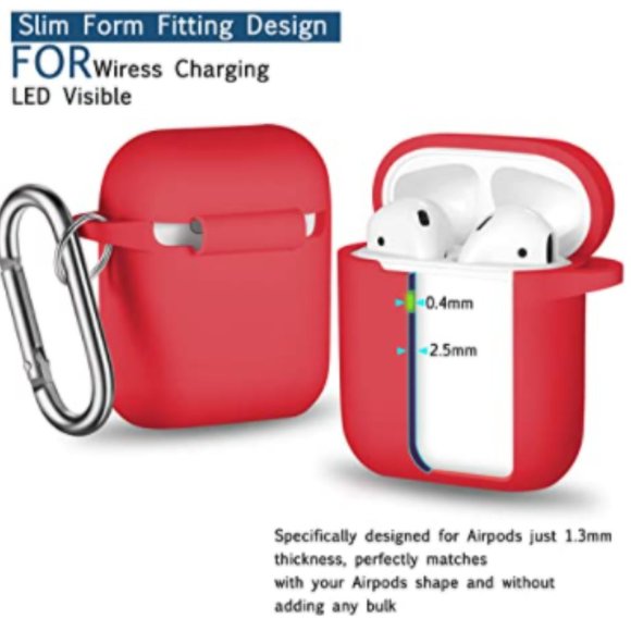AirPods Case Cover with Keychain, Full Protective - Picture 3 of 7